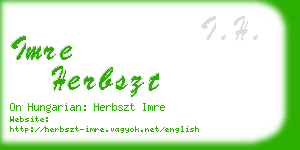 imre herbszt business card